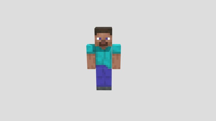 Animated Steve from Minecraft 3D Model