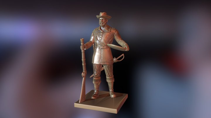 Estatua Bandeirante 3D Model