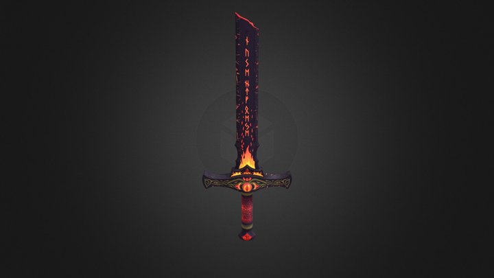 Fire sword 3D Model