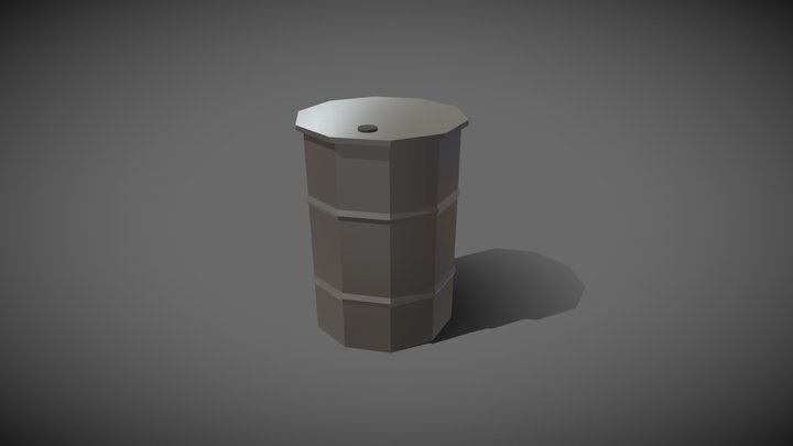Barrel low poly 3D Model