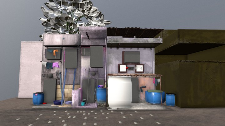 Mumbai Slum Street 3D Model