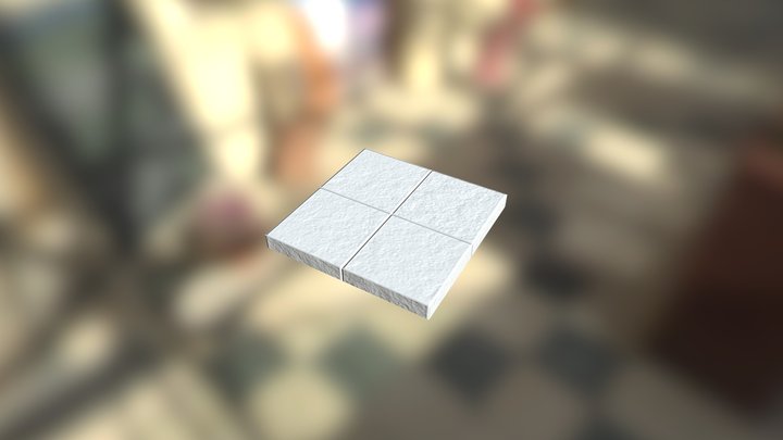 Floor: White Tile 2x2 (meters) 3D Model