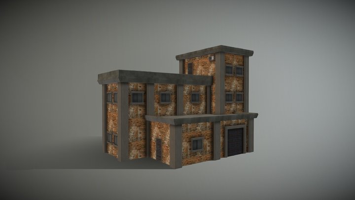 Industrial Brick Building - Game Asset – Modelo 3D gratuito STL