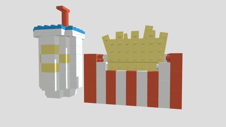 Drinks & Fries 3D Model