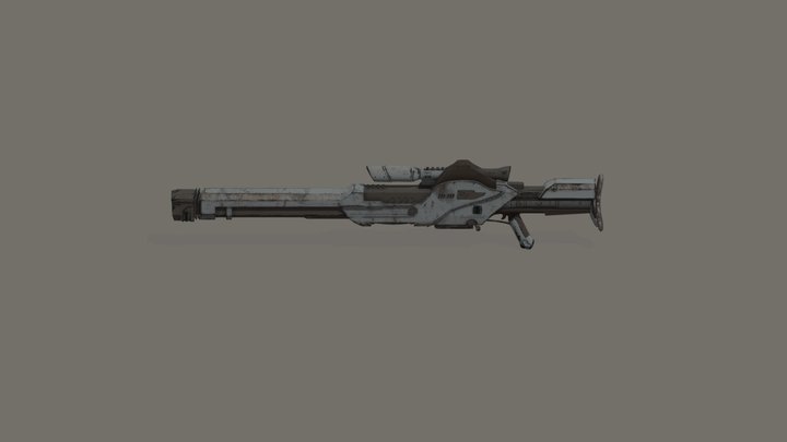 Sci-Fi Rifle. Sci-Fi weapon (free download) 3D Model