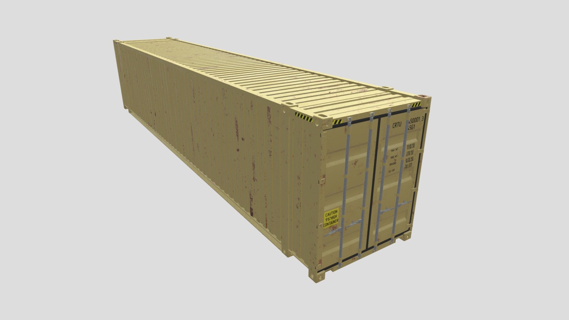 45ft shipping container High Cube - 3D model by Pavel_nami [3c2fbf2 ...