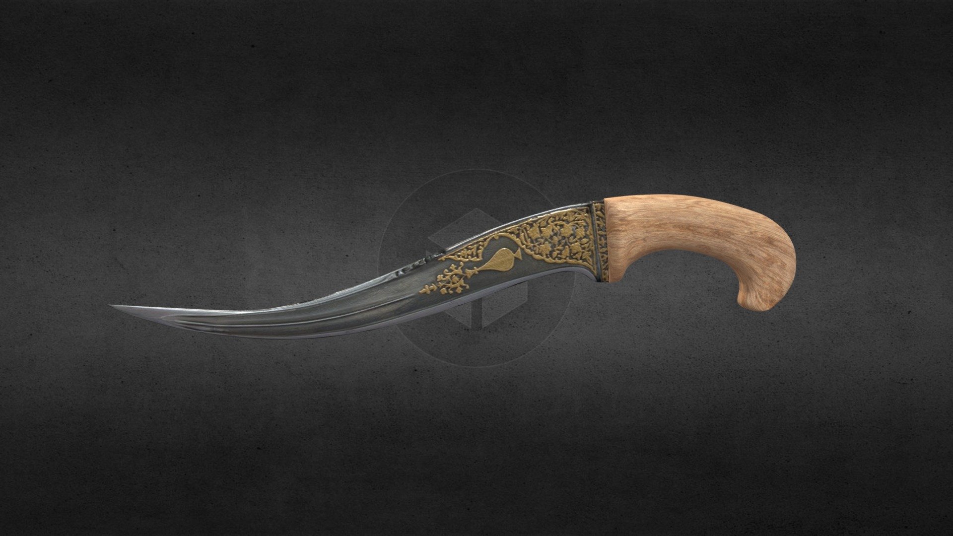 Arabic Dagger Download Free 3D model by mehzabinmisha246 [3c3083e