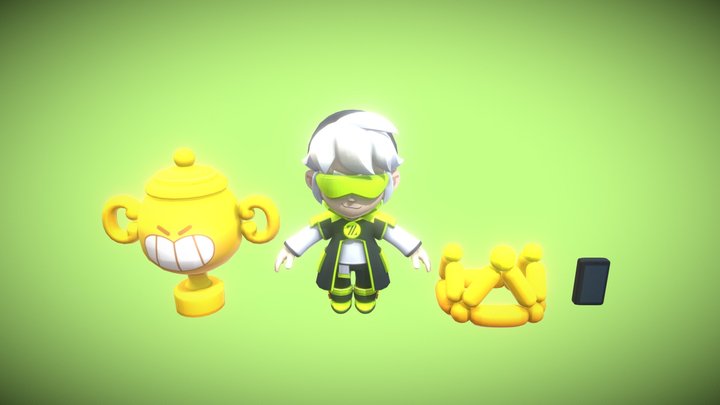 World Champion Gus t-pose Brawl Stars 3D Model