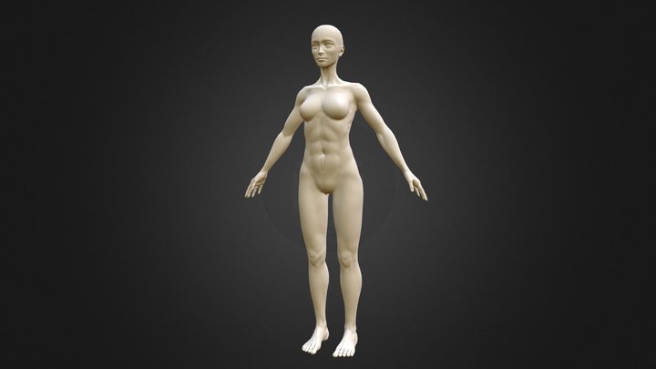 LowPoly Female 3D Model