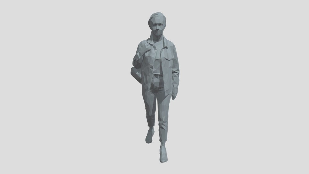 Lowpoly Female Walking