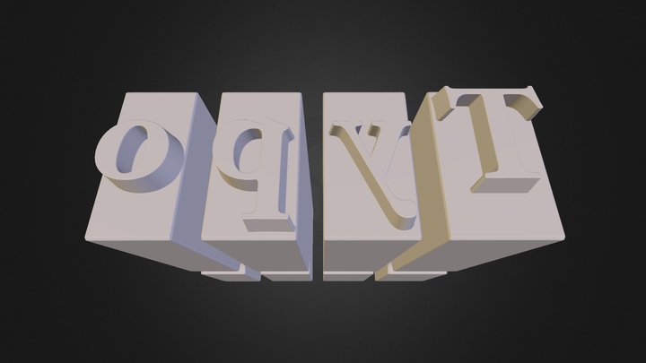Typo in letterpress 3D Model