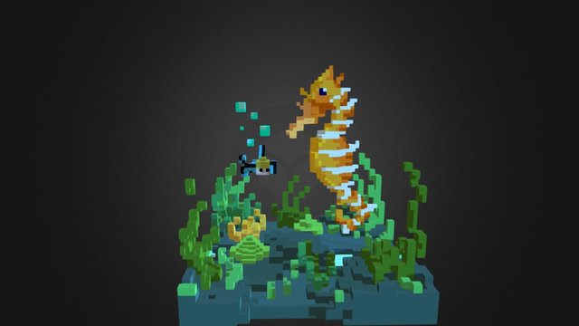 Seahorse and Steve Zissou 3D Model