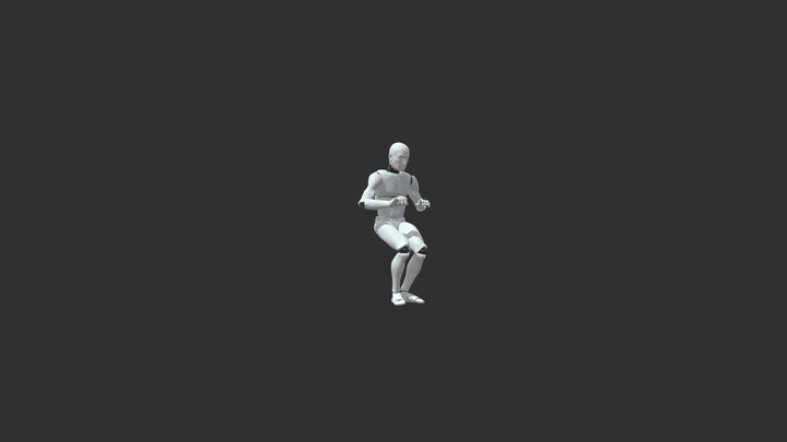 Intensely Typing At The Computer 3D Model