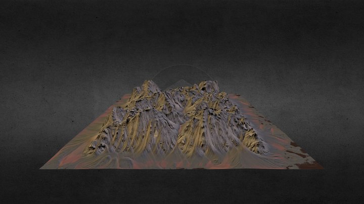 Mountain Landscape Hi-Poly 3D Model
