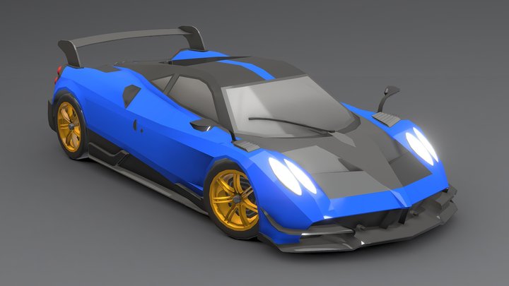 Pagani Huayra Low-poly 3D 3D Model