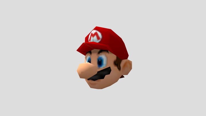 Mario Head Cap 3D Model