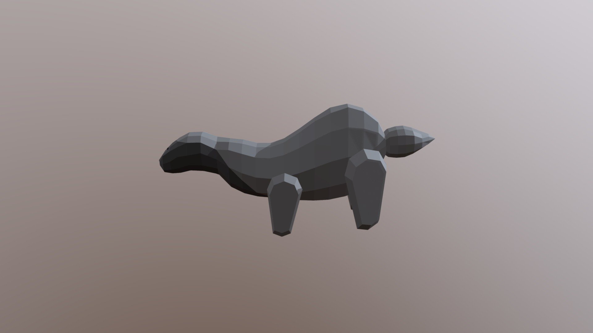 Low-poly Grater Grison