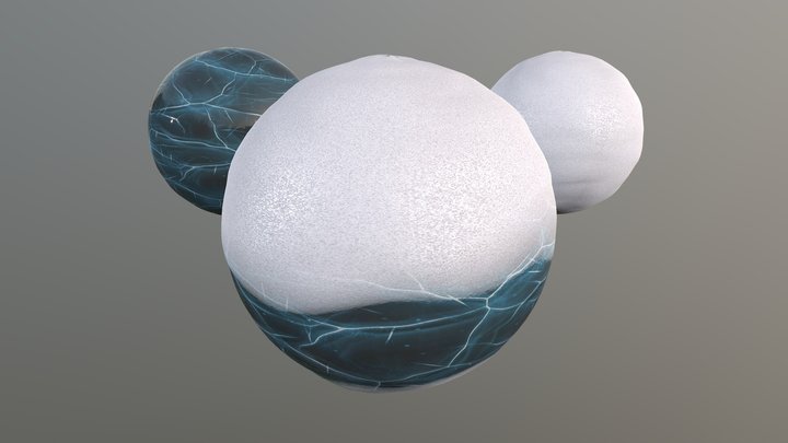 Cracked Ice And Snow 3D Model