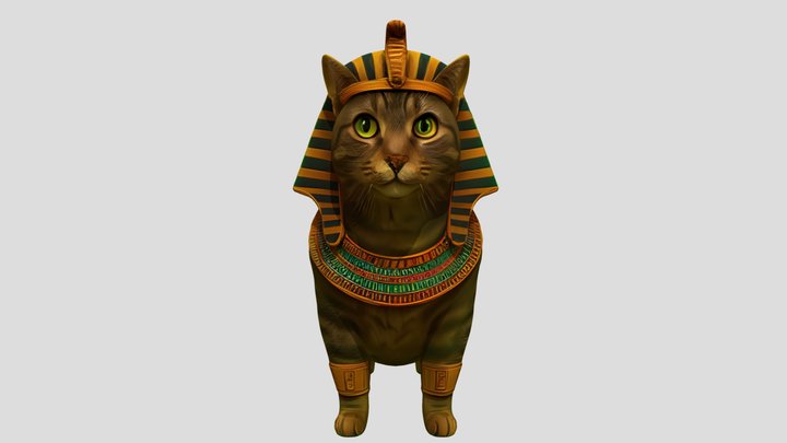 Oiia Cat Egypt Version 3D Model