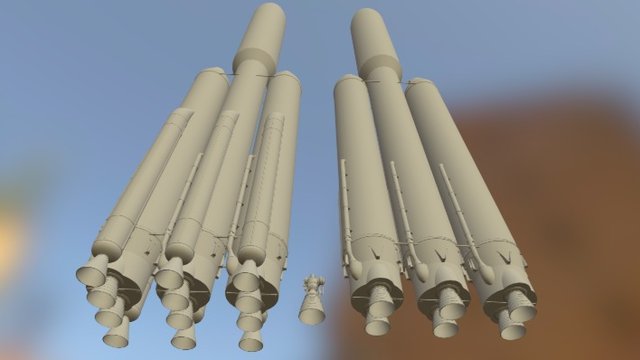 WIP - Atlas V HLV & SHLV - Untextured 3D Model
