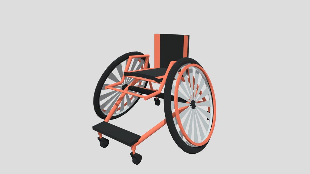 Handisport Wheelchair – Low Poly