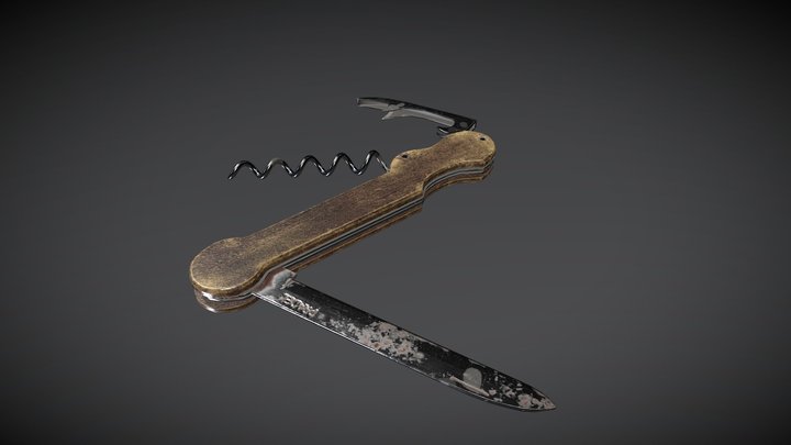 PBR: Old Swiss Knife 3D Model