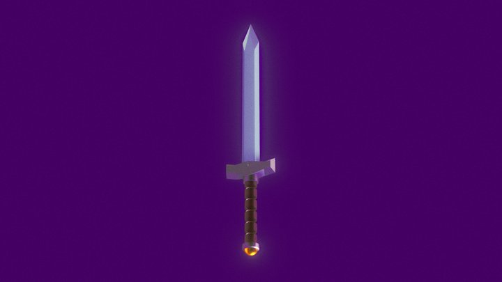 Low-Poly Sword 3D Model