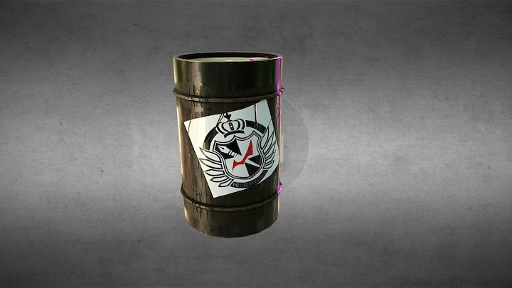 Metal Barrel 3D Model