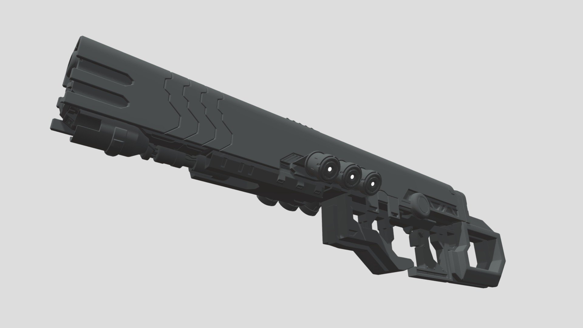 Mecha hard surface assault rifle - 3D model by dimensionalcat [3c3cf54 ...