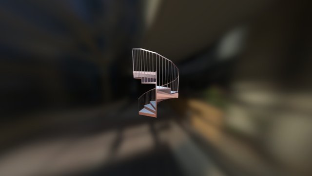 Staircase 360 Circle 3D Model