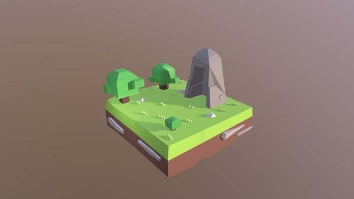 Escenario Low Poly 3D Model