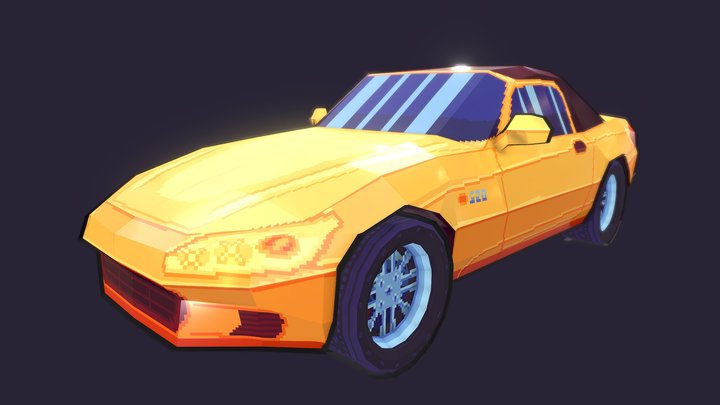 Honda S2000 (Low-Poly) 3D Model