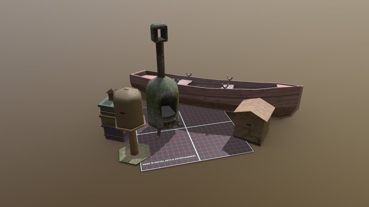 DAE 5 Finished props - Forest loner 3D Model