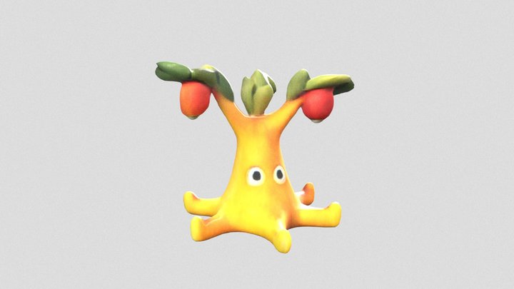 Cute Monster Tree 3D Model