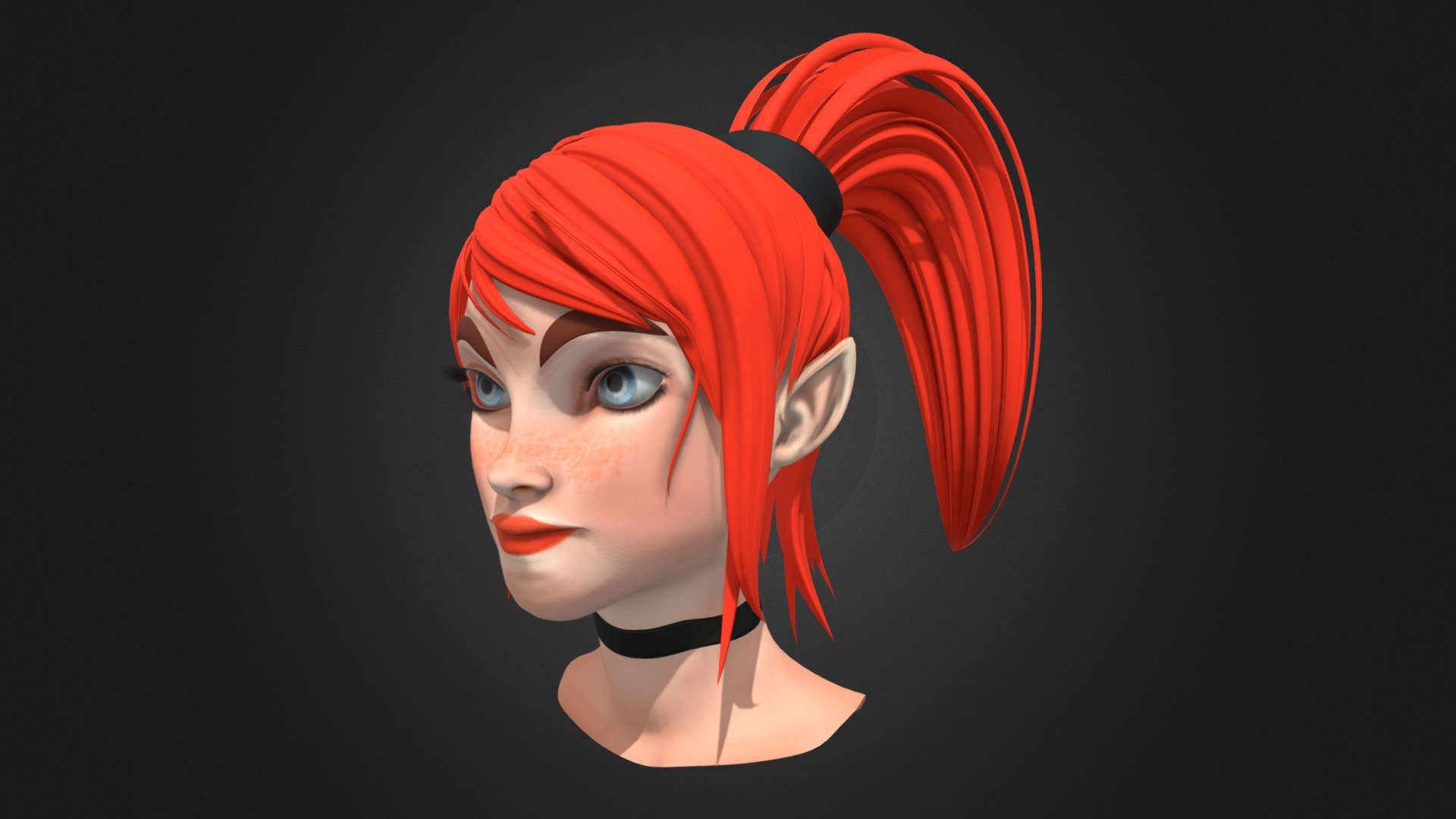 Stylized Head & Hair - Download Free 3D model by Ameer Studio  (@) [3c442d2]