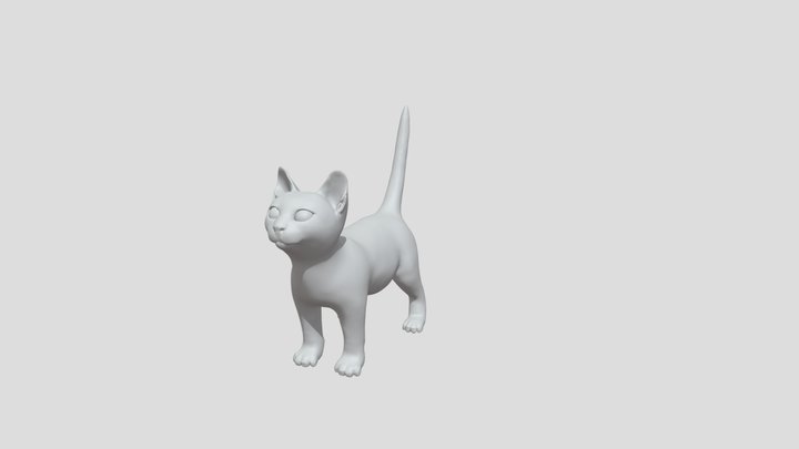 3-month-old playful kitten 3D Model