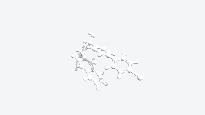 Bromadiolone 3D Molecular Model — CAS 28772-56-7