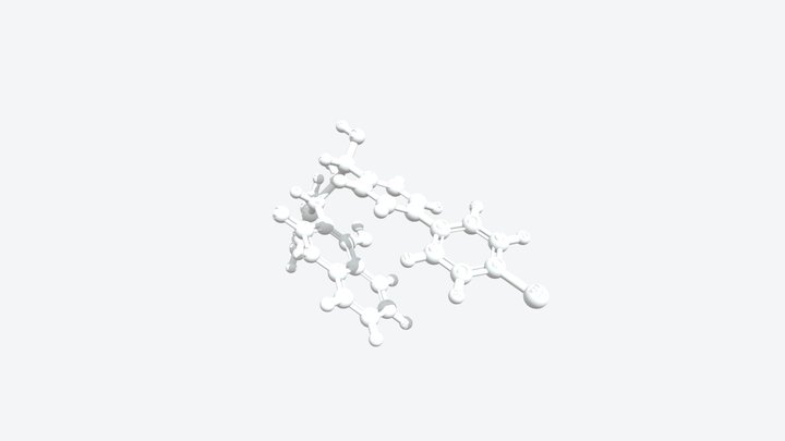 Bromadiolone 3D Molecular Model — CAS 28772-56-7