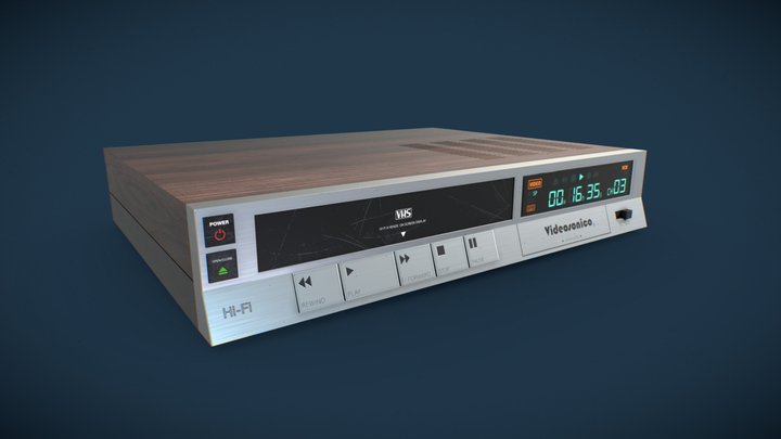Video Cassete 80s VCR 3D Model