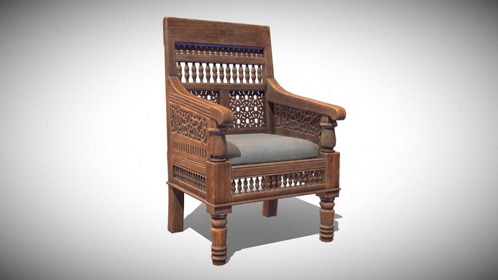 Wooden Chair 3D Model