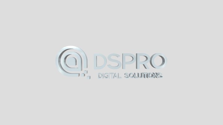 DSPRO Logo metal 3D Model