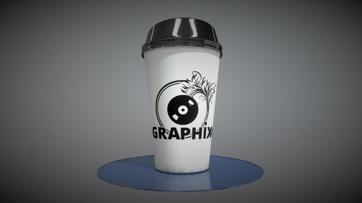 Kaffekopp Med Graphix Logo Test 3D Model