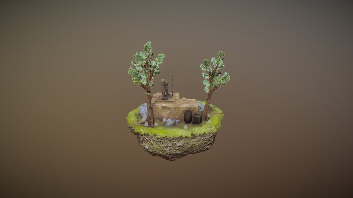 Forgotten Watcher Diorama 3D Model