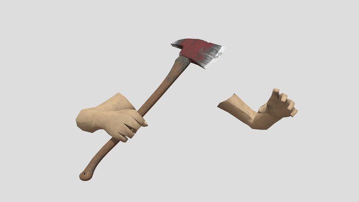 Animated FPS Axe 3D Model