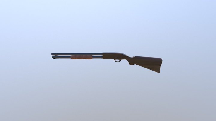 Pump Action Shotgun 3D Model