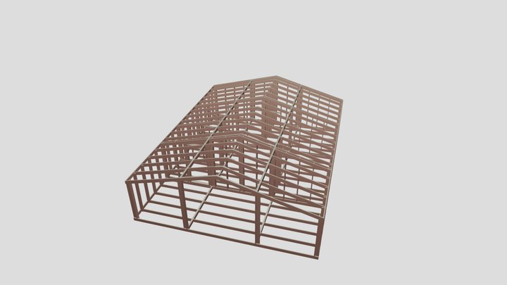 Алексей Дом 8х10 без прогона + терраса 4м — копи 3D Model