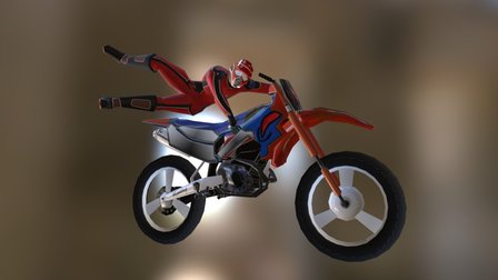 Bike Rider Lowpoly model 3D Model