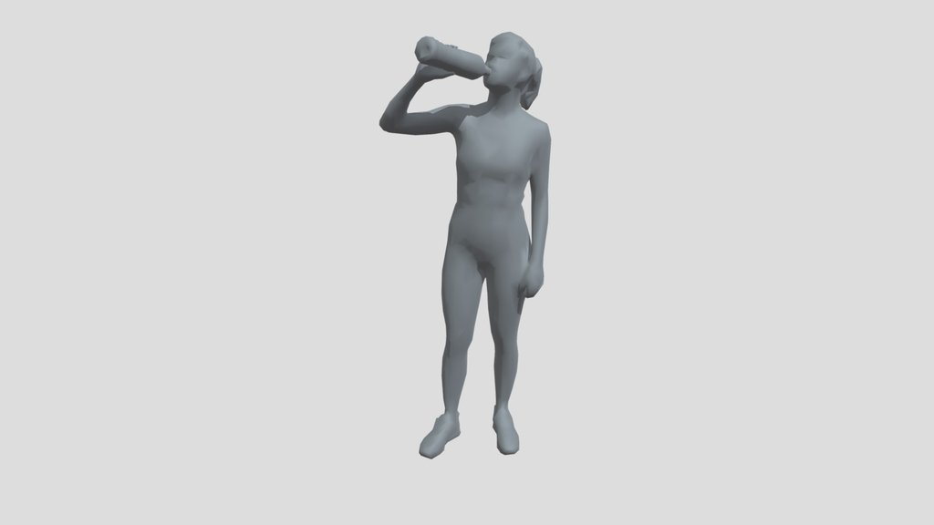 Lowpoly Fitness Girl