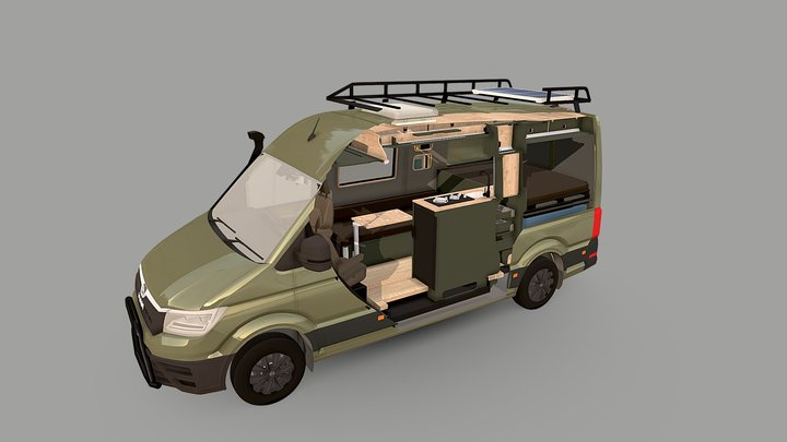 4x4 Crafter MWB Van Conversion- 3D Model