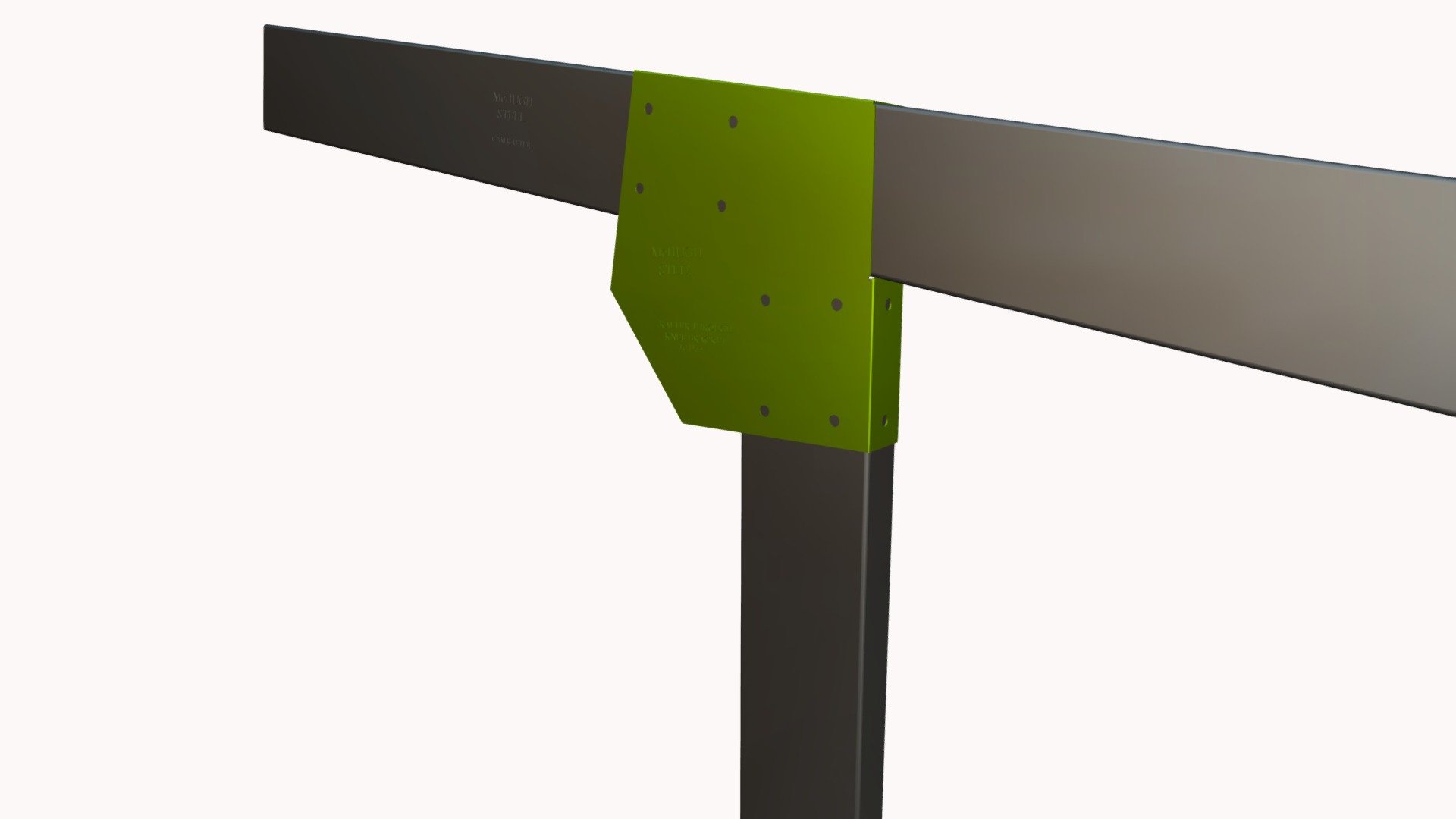 DWG097 C200 10Deg Knee Rafter Through - 3D model by mchughsteel ...